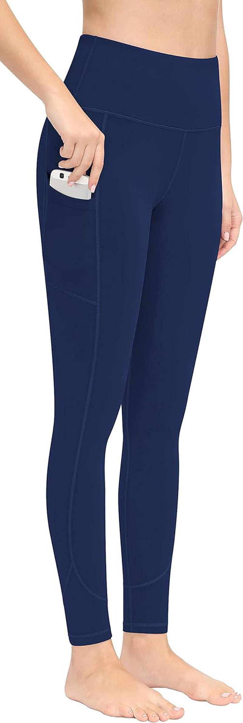 High Waist Yoga Pants with Pockets, Workout Pants for Women, Yoga Leggings with Pockets Navy Blue