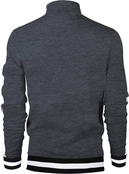 -TRACK JACKET Mens Urban Hip Hop Premium Track Jacket - Slim Fit Side Taping Sportswear Urbanwear Streetwear Top