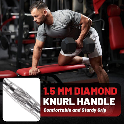 HEX Dumbbell Set 2.5-125Lb, Rubber Encased Home Gym Dumbbells, Exercise & Fitness Weights Dumbbells for Women & Men, Hand Weight for Strength Training