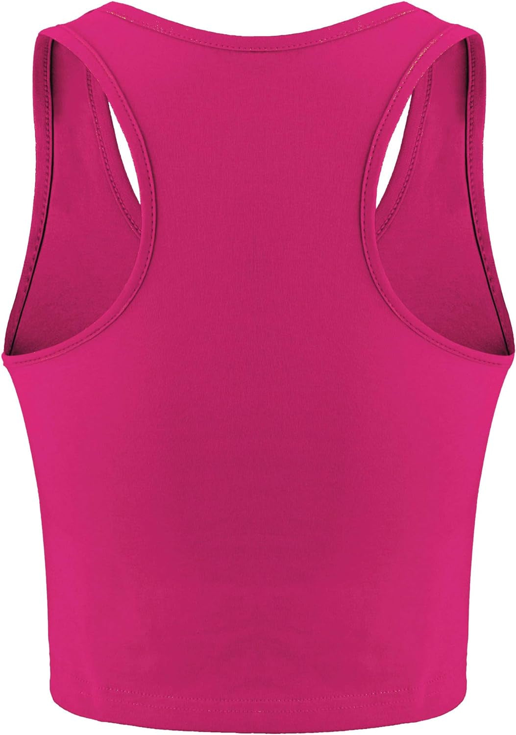 4 Pieces Basic Crop Tank Tops Sleeveless Racerback Sport Cotton Tank Tops for Women (Black, White, Rose Red, Purple,Large)